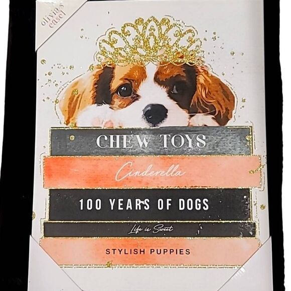 Olivia's Easel Stylish Fluffy Puppy on Fashion Books Canvas Wall Art - Picture 6 of 6